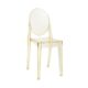 508 Clear Round Back Ghost Chair Gold