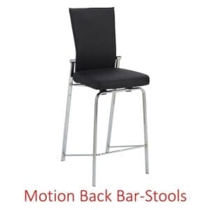 599 Madison Modern Motion Back Bar-Stool - Madison Modern Motion Back Bar-Stool Black