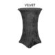 256 Velvet Spandex Tablecloths - Velvet Spandex Tablecloths 30 Inch Black