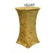 256 Velvet Spandex Tablecloths - Velvet Spandex Tablecloths 30 Inch Gold
