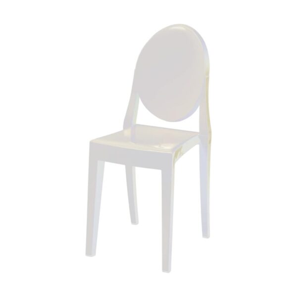 510 Amazing White Round Back Ghost Chair