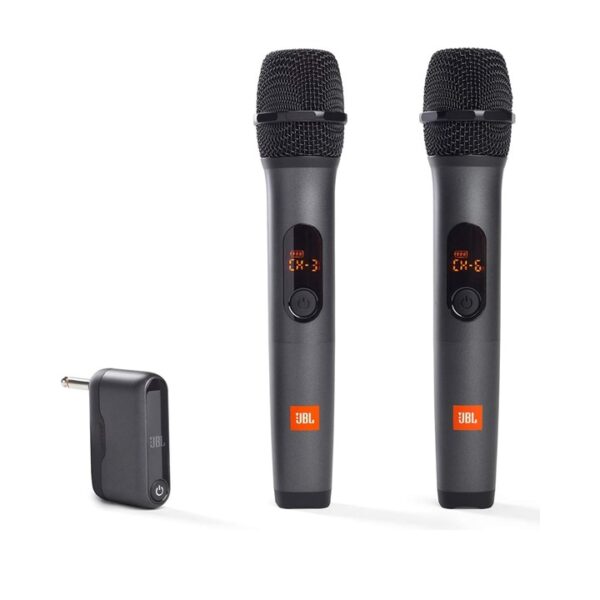 JBL Wireless Two Microphone System with Dual-Channel Receiver, Black