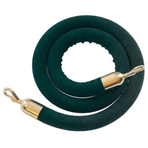 Stanchion Rope Hunter Green Velvet with gold tip