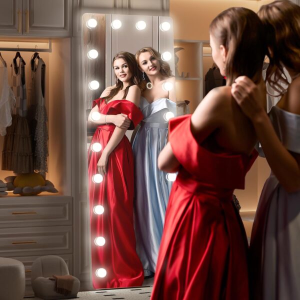109 Full Length Mirror with Hollywood Lights