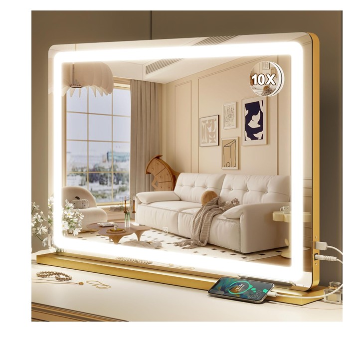 104 Gold Vanity Mirror with Lights