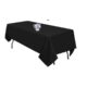 106 Class Room Table - Black Tablecloth Draped to the floor 72 x 120