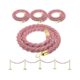 Stanchion Ropes Braided Pink With Gold Tip